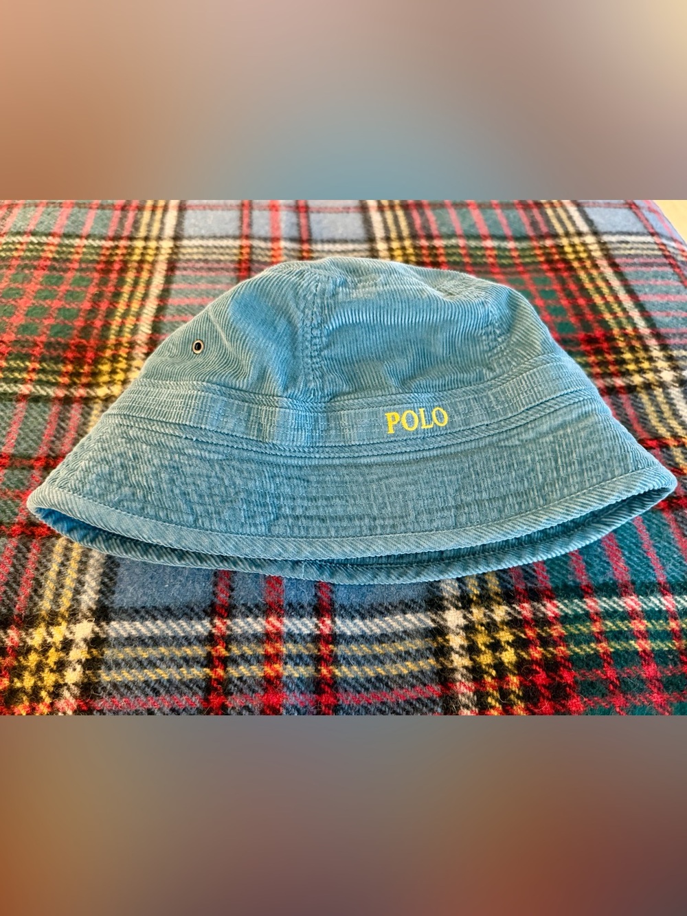 Polo Ralph Lauren Size L/XL Blue Corduroy Bucket Hat